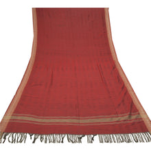 Load image into Gallery viewer, Sanskriti Vintage Dupatta Long Stole Cotton Dark Red Shawl Hand-Woven Hijab
