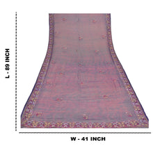Load image into Gallery viewer, Sanskriti Vintage Dupatta Long Stole Pure Chiffon Silk Purple Handmade Tie- Dye
