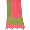 Sanskriti Vintage Dupatta Long Stole Chanderi Pink Scarves Printed Wrap Hijab