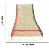 Sanskriti Vintage Dupatta Long Stole Cotton Cream Hand-Woven Wrap Scarves