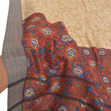 Load image into Gallery viewer, Sanskriti Vintage Dupatta Long Stole Woolen Cream Hijab Printed Wrap Soft Shawl
