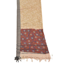 Load image into Gallery viewer, Sanskriti Vintage Dupatta Long Stole Woolen Cream Hijab Printed Wrap Soft Shawl
