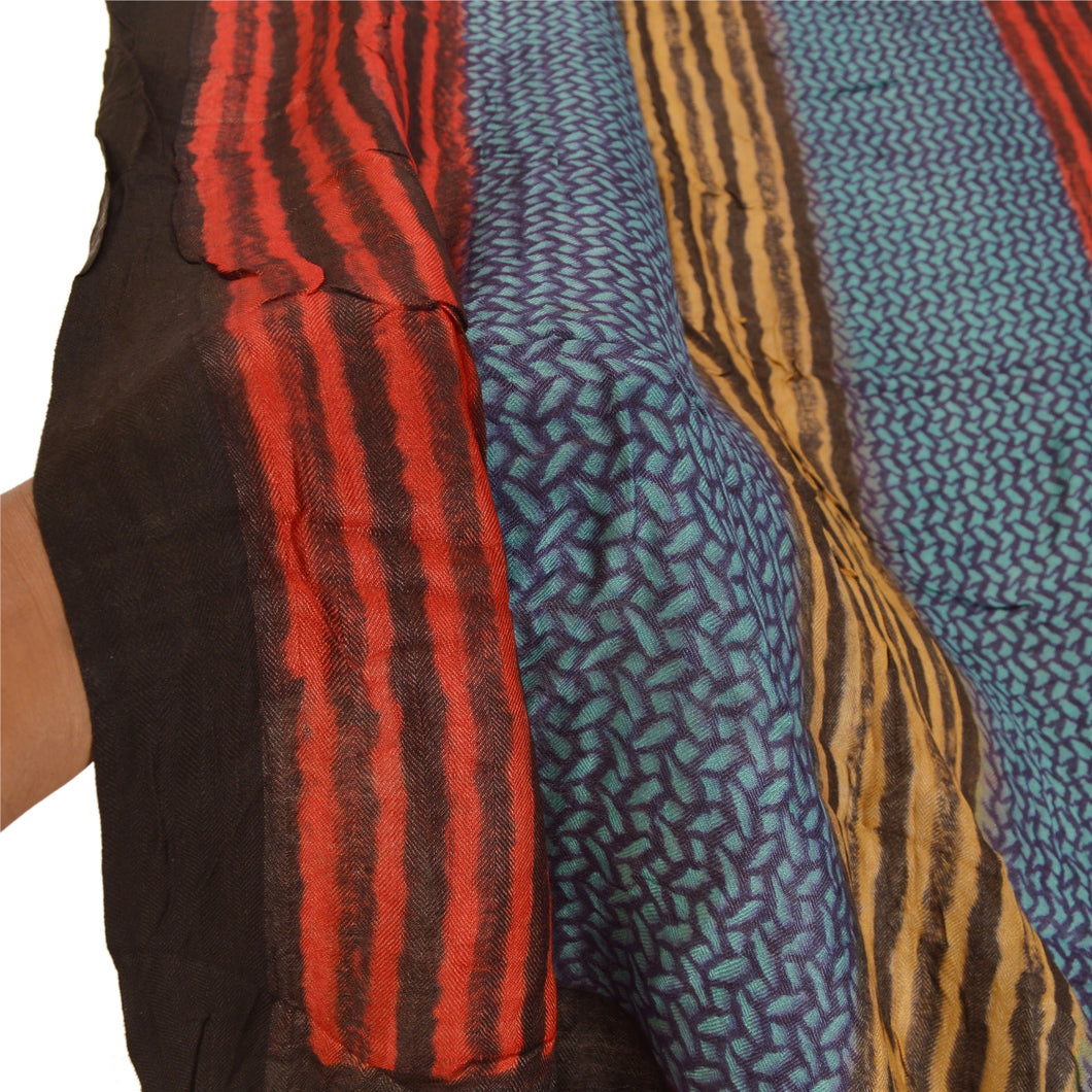 Sanskriti Vintage Dupatta Long Stole Woolen Hijab Printed Wrap Soft Shawl