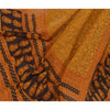 Sanskriti Vintage Dupatta Long Stole Pure Cotton Saffron Hijab Printed Shawl