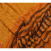 Sanskriti Vintage Dupatta Long Stole Pure Cotton Saffron Hijab Printed Shawl