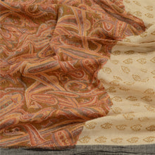Load image into Gallery viewer, Sanskriti Vintage Dupatta Long Stole Woolen Ivory Hijab Printed Wrap Scarves

