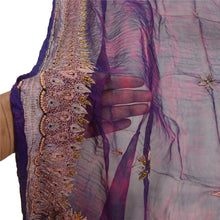 Load image into Gallery viewer, Sanskriti Vintage Dupatta Long Stole Pure Chiffon Silk Green Handmade Tie-Dye
