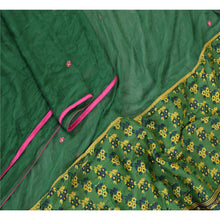 Load image into Gallery viewer, Sanskriti Vintage Dupatta Long Stole Pure Chiffon Silk Green Veil Woven Scarves
