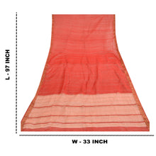 Load image into Gallery viewer, Sanskriti Vintage Dupatta Long Stole 100% Pure Silk Scarlet Woven Zari Scarves
