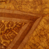 Sanskriti Vintage Dupatta Long Stole Pure Cotton Brown Hijab Batik Work Scarves