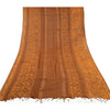 Sanskriti Vintage Dupatta Long Stole Pure Cotton Brown Hijab Batik Work Scarves