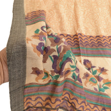Load image into Gallery viewer, Sanskriti Vintage Dupatta Long Stole Pure Woolen Peach Hijab Printed Shawl
