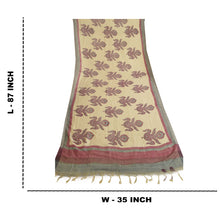 Load image into Gallery viewer, Sanskriti Vintage Dupatta Long Stole Woolen Ivory Soft Printed Floral Hijab
