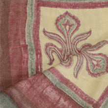Load image into Gallery viewer, Sanskriti Vintage Dupatta Long Stole Woolen Ivory Soft Printed Floral Hijab
