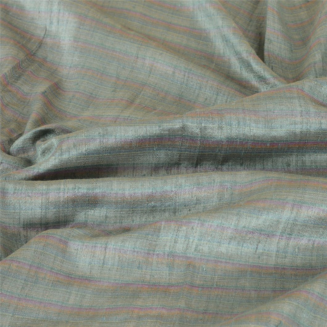 Sanskriti Vintage Dupatta Long Stole 100% Pure Cotton Green Woven Wrap Hijab