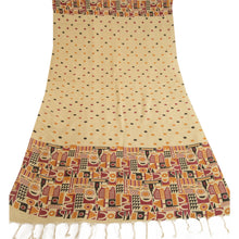 Load image into Gallery viewer, Sanskriti Vintage Dupatta Long Stole Pure Cotton Ivory Shawl Printed Wrap Hijab
