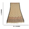 Sanskriti Vintage Dupatta Long Stole Pure Silk Ivory Shawl Printed Wrap Hijab