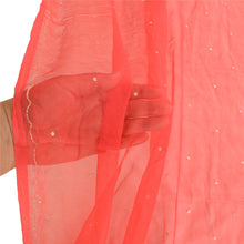 Load image into Gallery viewer, Sanskriti Vintage Dupatta Long Stole Pure Chiffon Silk Scarlet Hand Beaded Veil
