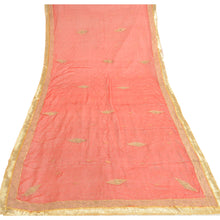 Load image into Gallery viewer, Sanskriti Vintage Dupatta Long Stole Pure Chiffon Silk Red Hand Beaded Veil
