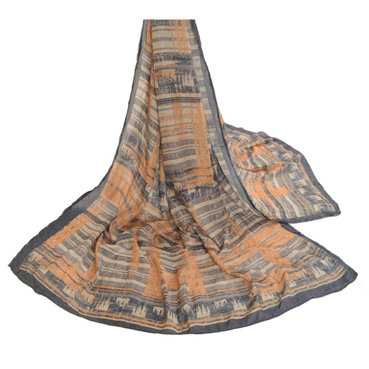 Sanskriti Vintage Dupatta Long Stole Blend Silk Hijab Printed Wrap Scarves