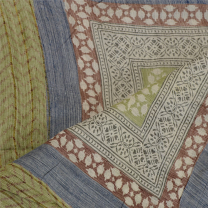 Sanskriti Vintage Dupatta Long Stole Cotton Hijab Ivory Printed Wrap Scarves