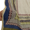 Sanskriti Vintage Dupatta Long Stole Cotton Hijab Ivory Printed Wrap Scarves