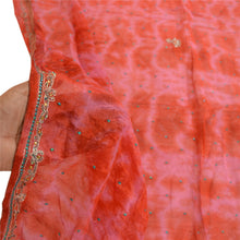Load image into Gallery viewer, Sanskriti Vintage Dupatta Long Stole Pure Silk Pink Hand Beaded Tie-Dye Scarves
