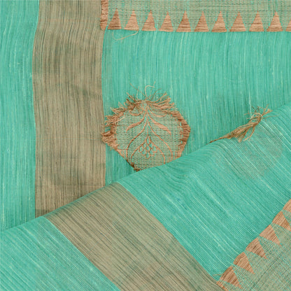 Sanskriti Vintage Dupatta Lange Stole Bomuld Grønne Slør Vævede Wrap Halstørklæder