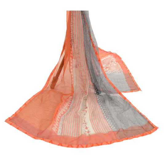 Sanskriti Vintage Dupatta Long Stole Cotton Warli Printed & Woven Kota Scarves