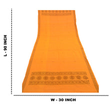 Load image into Gallery viewer, Sanskriti Vintage Dupatta Long Stole Pure Cotton Saffron Woven Wrap Scarves
