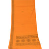 Sanskriti Vintage Dupatta Long Stole Pure Cotton Saffron Woven Wrap Scarves