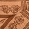 Sanskriti Vintage Dupatta Long Stole Art Silk Brown Printed Woven Scarves
