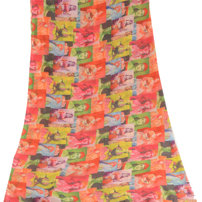 Sanskriti Vintage Dupatta Long Stole Georgette Digital Printed Human Scarves