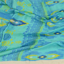 Load image into Gallery viewer, Sanskriti Vintage Dupatta Long Stole Pure Silk Blue Hijab Printed Soft Scarves

