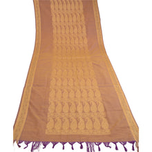 Load image into Gallery viewer, Sanskriti Vintage Dupatta Long Stole Art Silk Brown Hijab Woven Wrap Scarves
