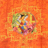Sanskriti Vintage Dupatta Long Stole Blend Silk Orange Digital Printed Human