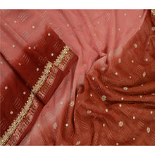 Load image into Gallery viewer, Sanskriti Vintage Dupatta Long Stole Georgette Pink Hand Beaded Woven Scarves
