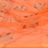 Sanskriti Vintage Dupatta Lang Stol Bomuld Orange Håndbloktrykt Kota Slør