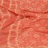 Sanskriti Vintage Dupatta Long Stole Pure Chanderi Silk Peach Printed Scarves