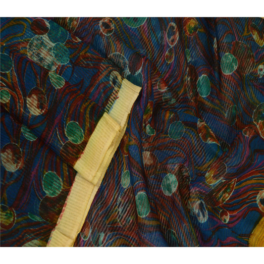 Sanskriti Vintage Dupatta Long Stole Art Silk Printed Hijab Woven Wrap Scarves
