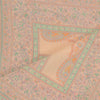 Sanskriti Vintage Dupatta Long Stole Cotton Silk Peach Printed Wrap Soft Scarves