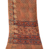 Sanskriti Vintage Dupatta Long Stole Pure Georgette Silk Peach Printed Scarves
