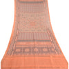 Sanskriti Vintage Dupatta Long Stole Chanderi Orange Hijab Printed Scarves