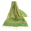 Sanskriti Vintage Dupatta Long Stole Chanderi Grønne vævede tørklæder