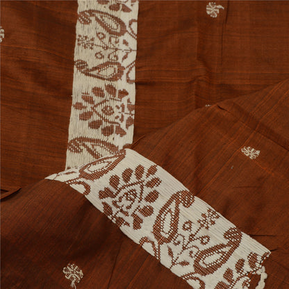 Sanskriti Vintage Dupatta Lang Stola Ren Silke Kobber Håndvævet Wrap Hijab