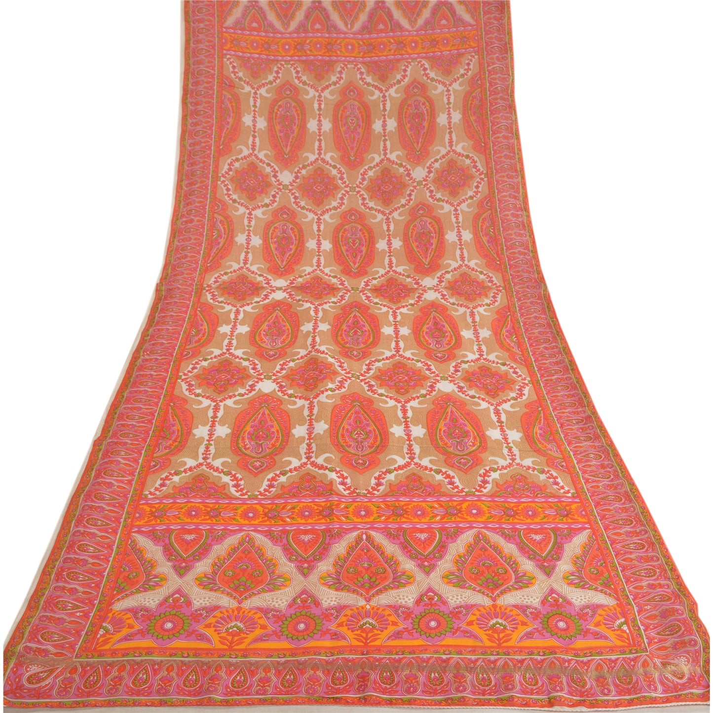 Sanskriti Vintage Dupatta Long Stole Blend Cotton Hijab Printed Soft Scarves