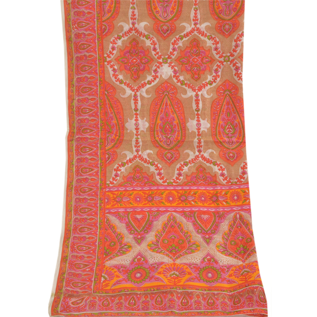 Sanskriti Vintage Dupatta Long Stole Blend Cotton Hijab Printed Soft Scarves