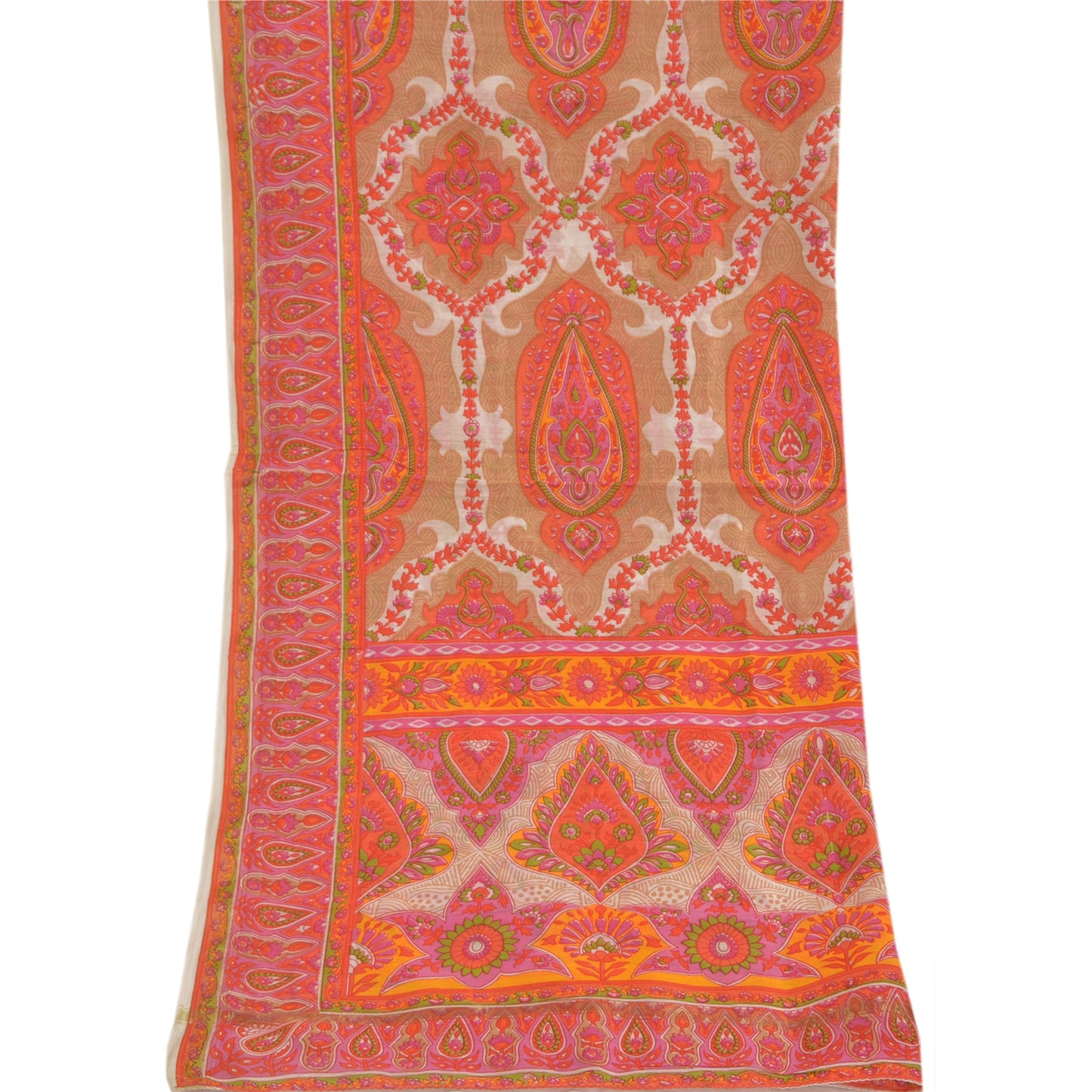 Sanskriti Vintage Dupatta Long Stole Blend Cotton Hijab Printed Soft Scarves