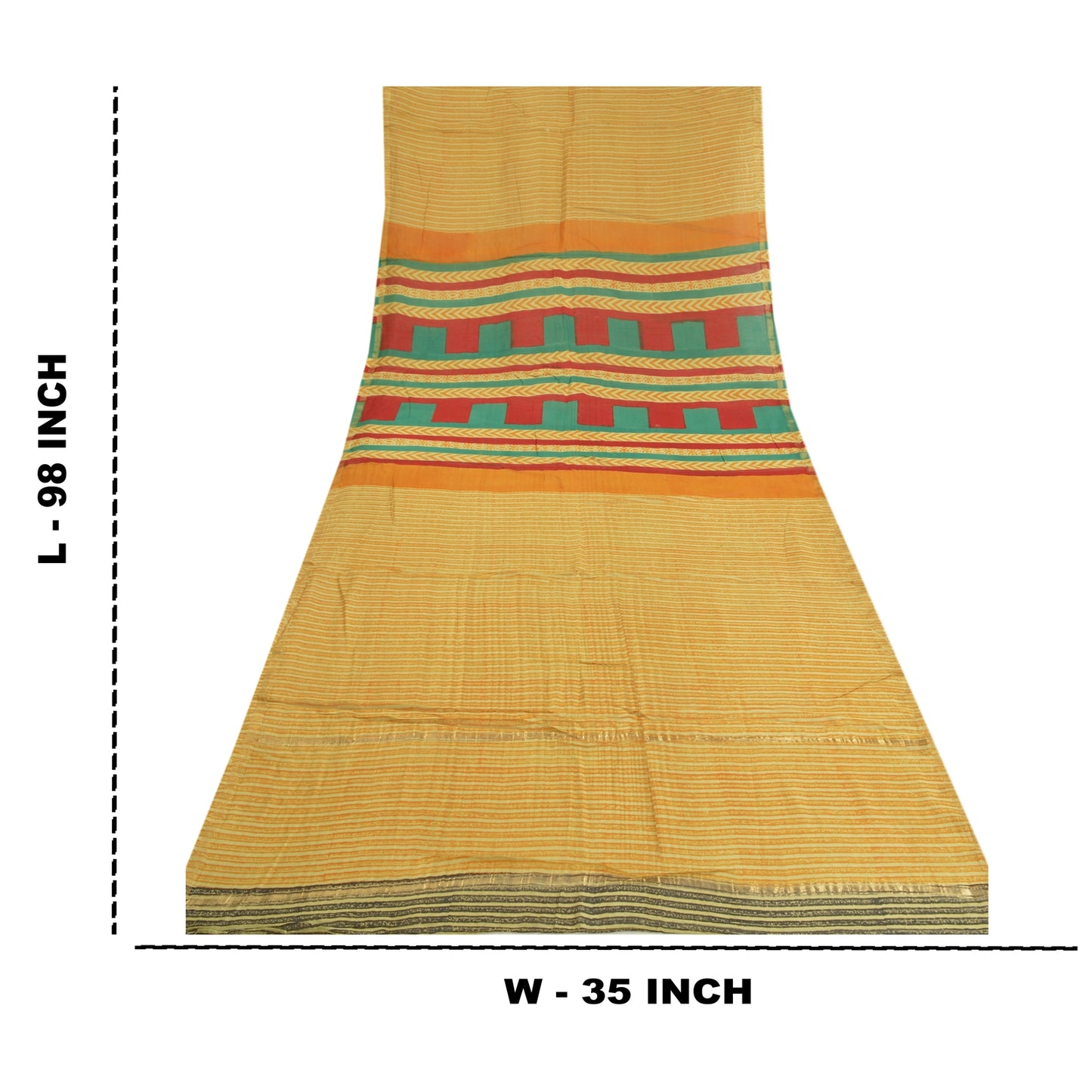 Sanskriti Vintage Dupatta Long Stole Blend Silk Hijab Printed Soft Scarves