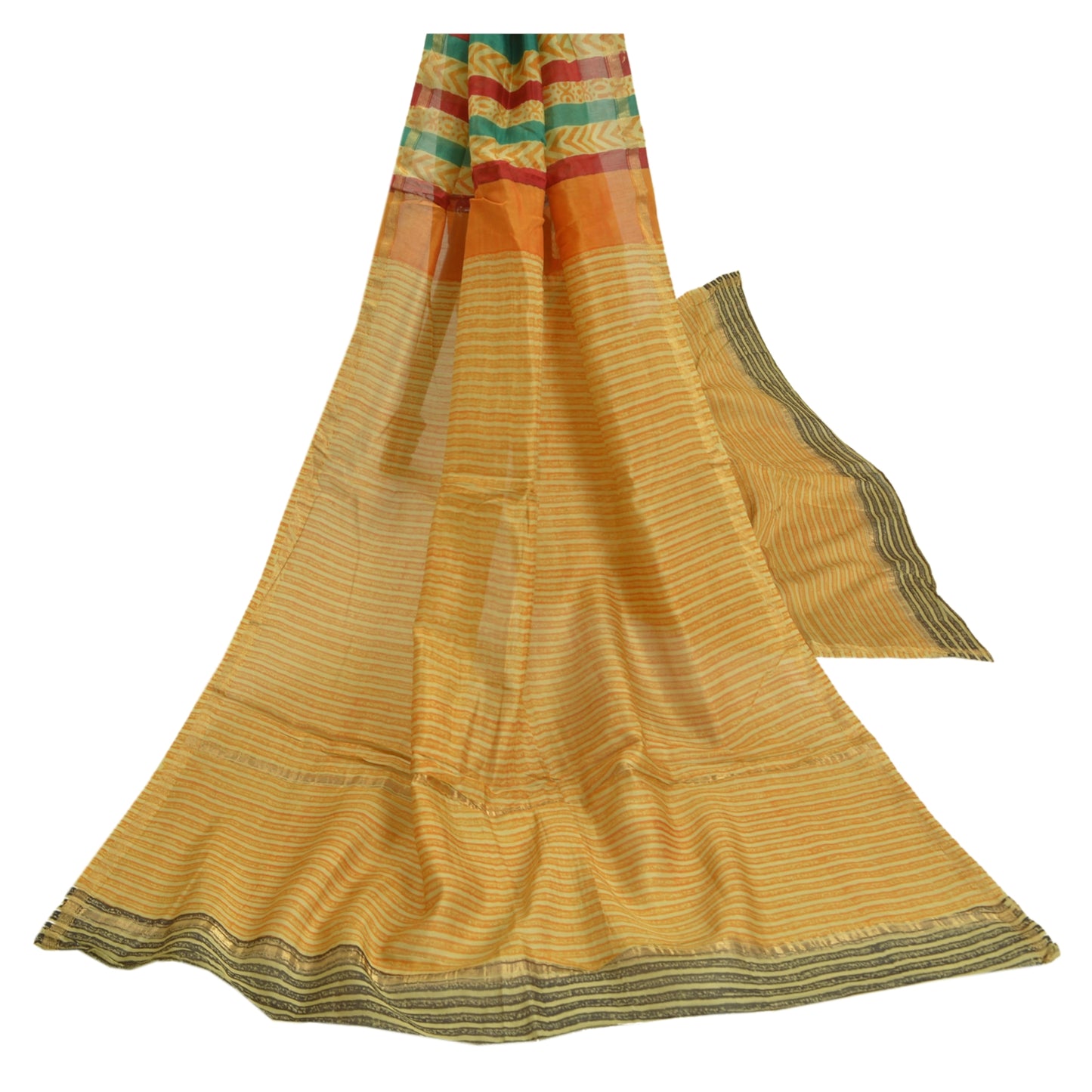 Sanskriti Vintage Dupatta Long Stole Blend Silk Hijab Printed Soft Scarves